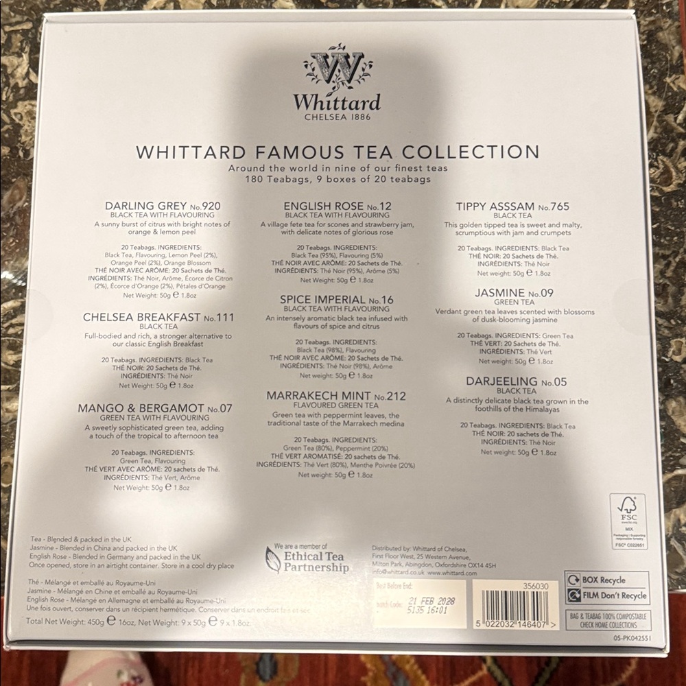 Famous Tea Collection - Assorted Colors - Picture 3 of 4